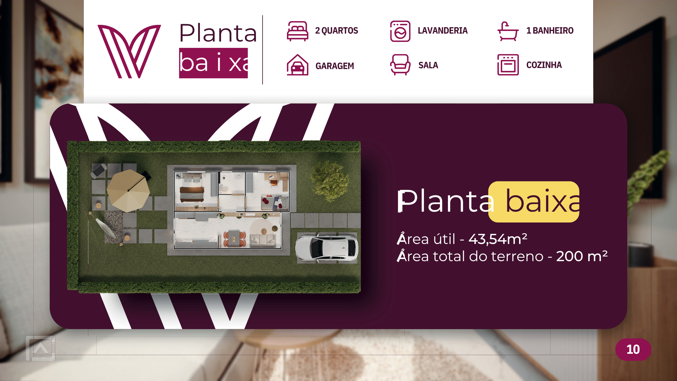 Planta 2 Dormitórios